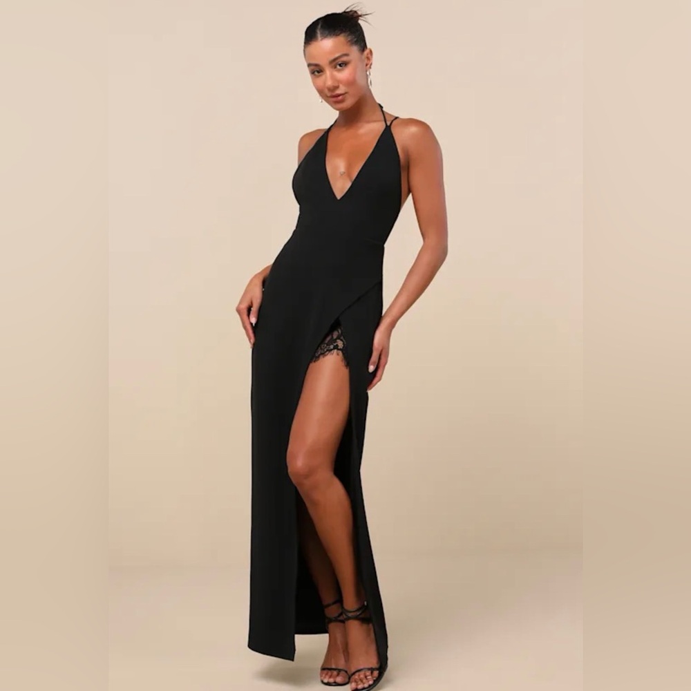 Lulu's Black Backless Dress